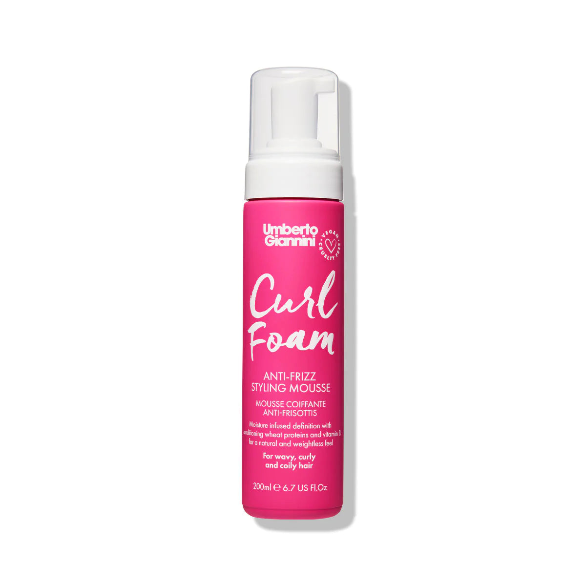 Umberto Giannini Curl Foam Anti-Frizz Styling Mousse 200ml (FULL-SIZE)