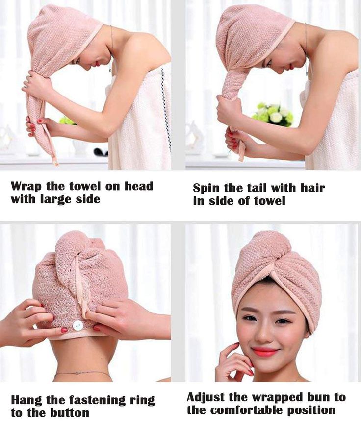 Hair Towel (white/grey)
