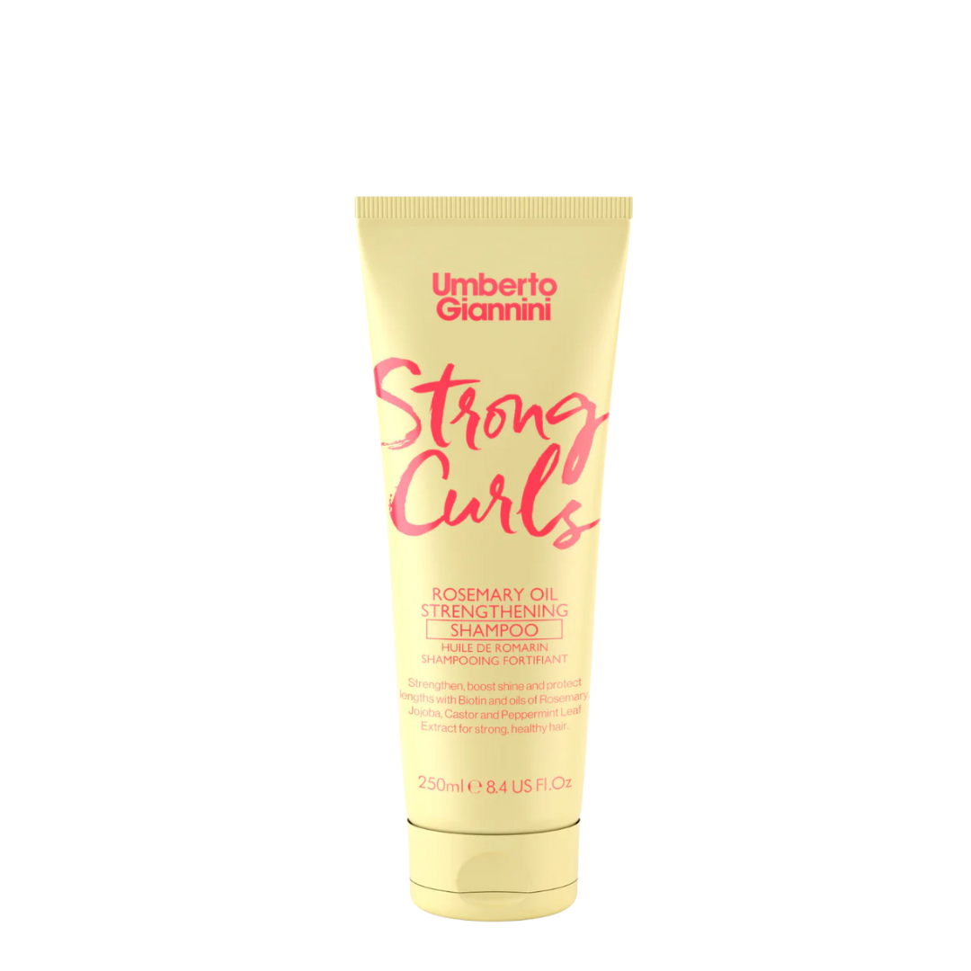 Umberto Giannini Strong Curls Rosemary Oil Shampoo 250ml (FULL SIZE)