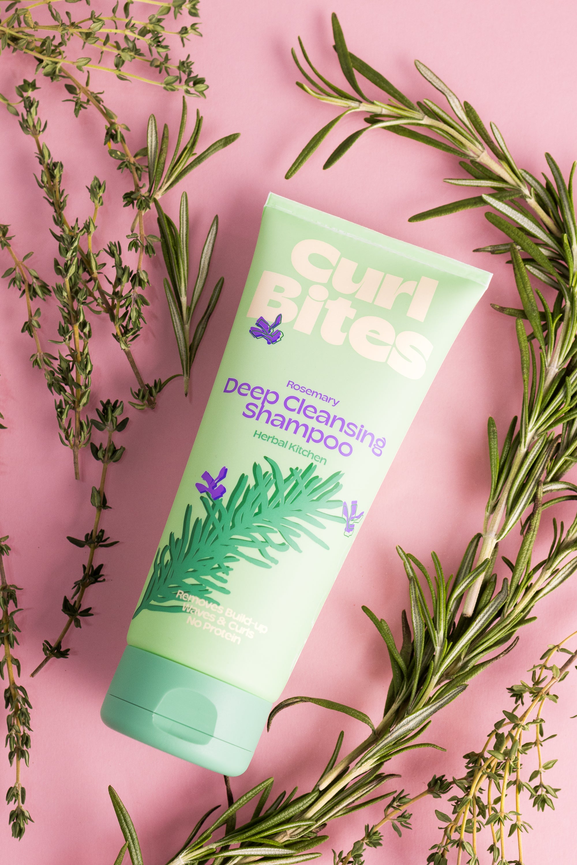 Curl Bites Rosemary Deep Cleansing Shampoo 200ml (FULL-SIZE)