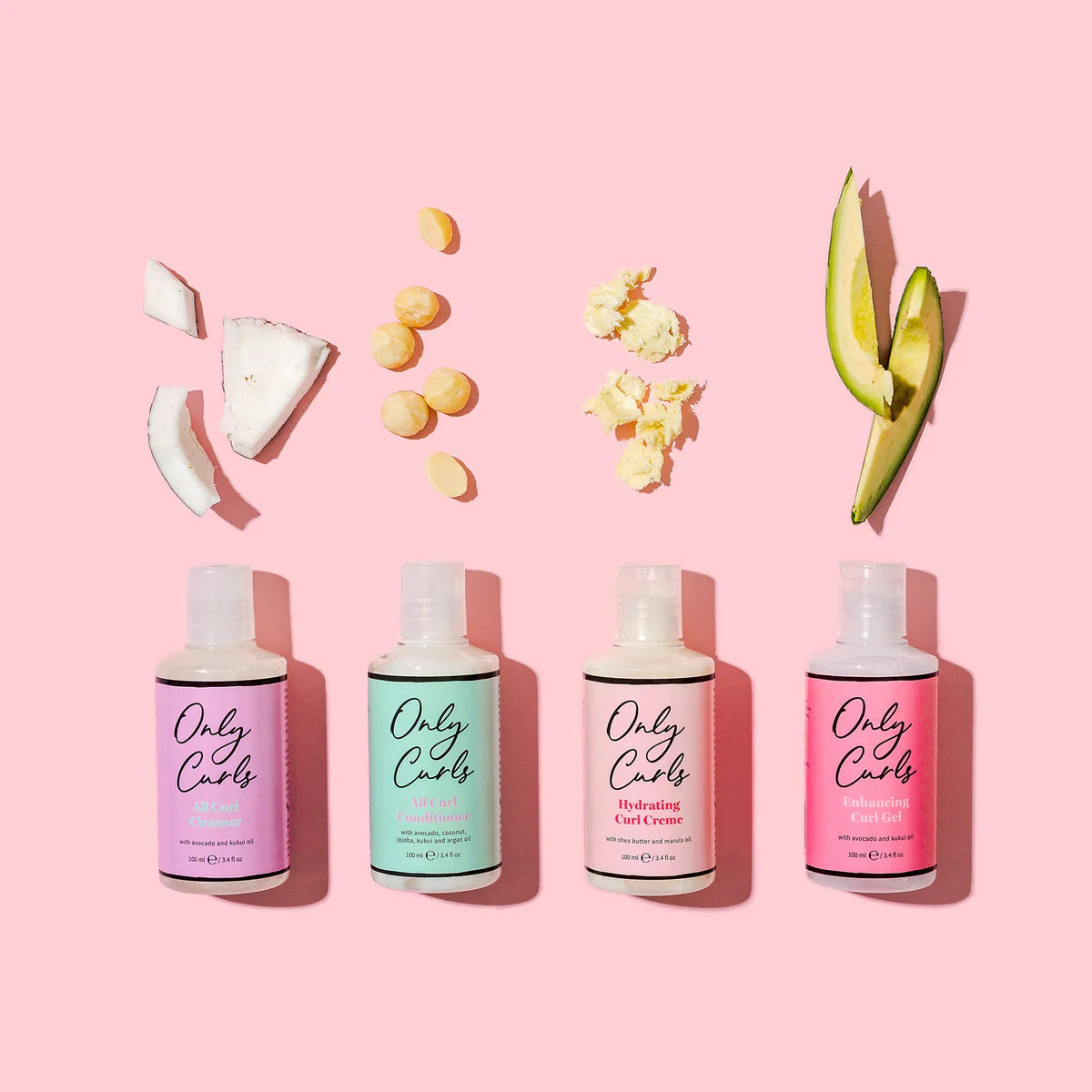Only Curls Starter Pack 4x 100ml (TRAVEL-SIZE)