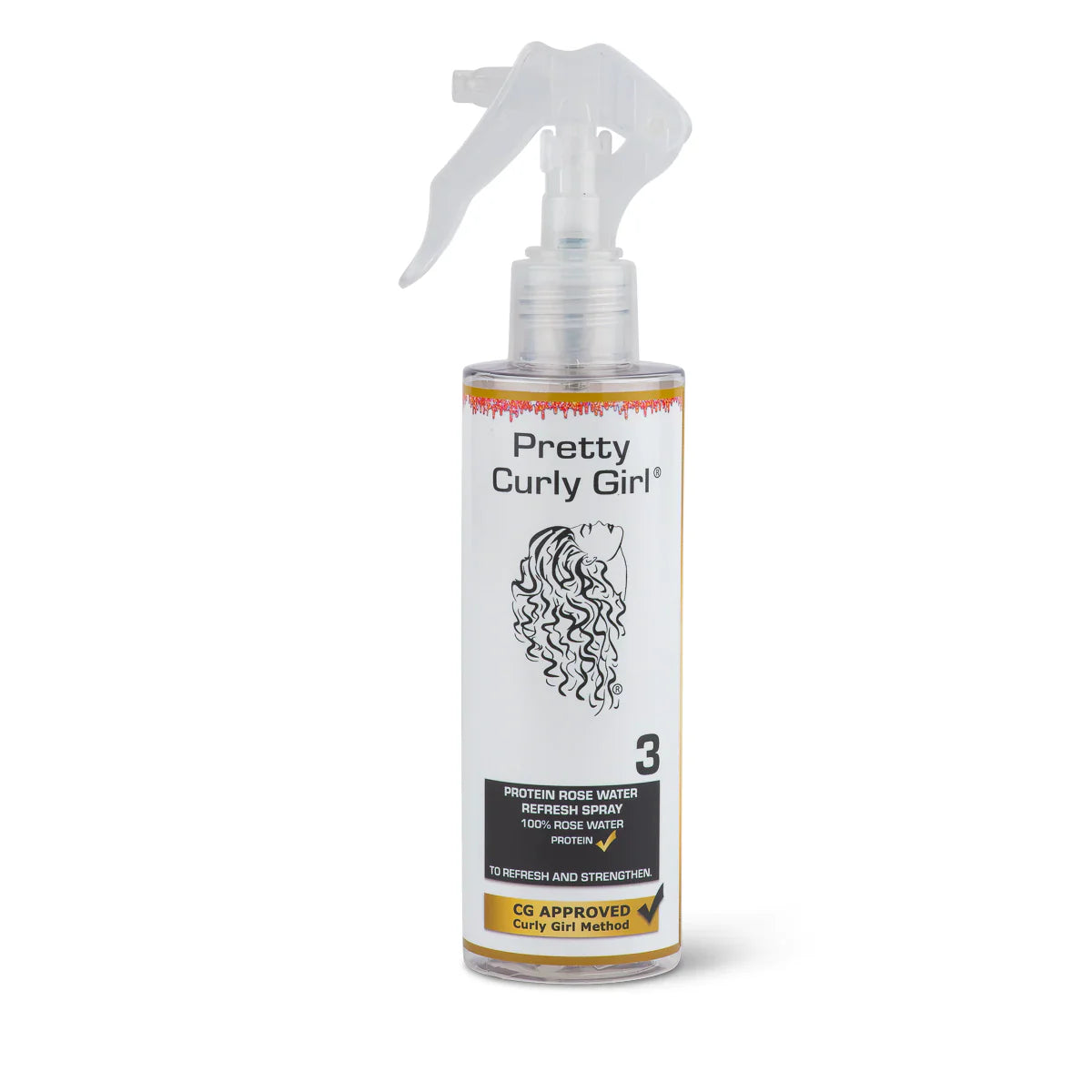 Pretty Curly Girl Rose Water Refresh Spray Met Proteine 250ml (FULL-SIZE)