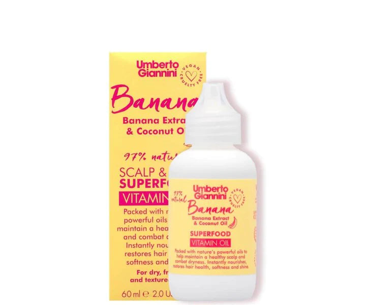 Umberto Giannini Banana Butter Nourishing Superfood Scalp + Hair Oil 60ml (FULL-SIZE)