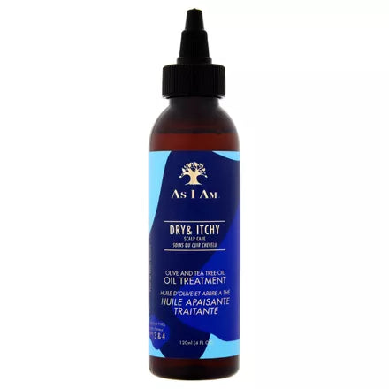 As I Am Dry and Itchy Scalp Care Olive and Tea Tree Oil Treatment 120ml (FULL-SIZE)
