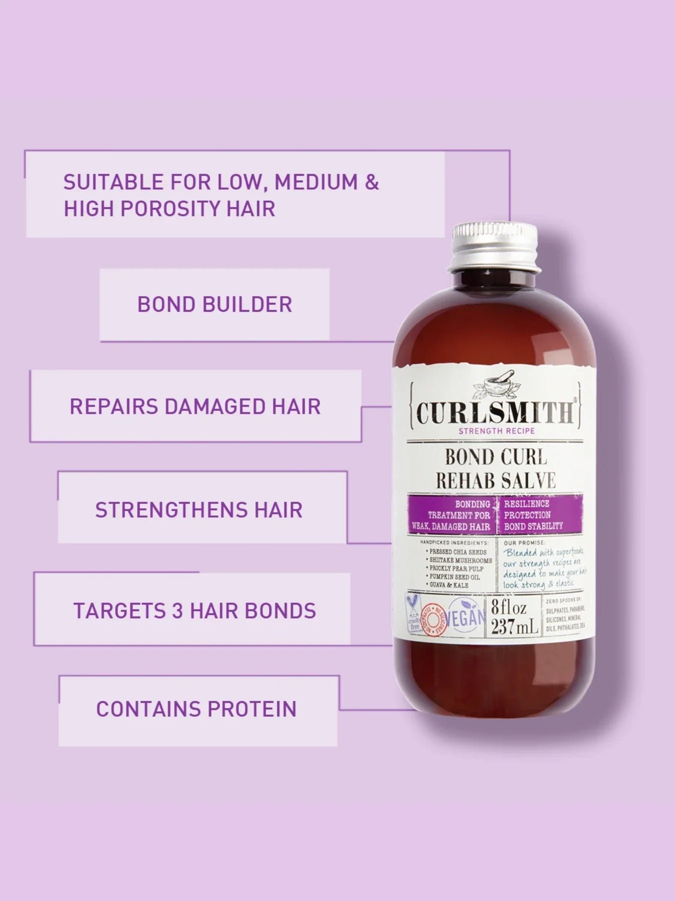 Curlsmith Strength Recipes Bond Curl Rehab Salve 237ml (FULL-SIZE)