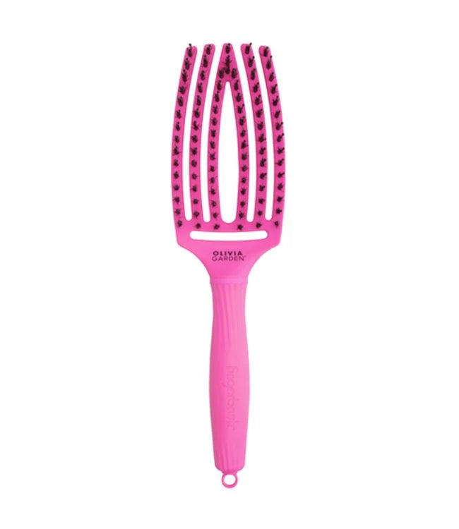 Olivia Garden Finger Brush Combo Medium Neon Pink for Think Pink