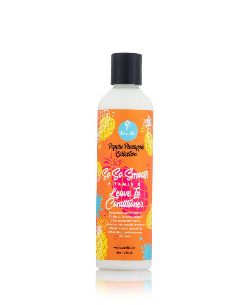 Curls Poppin Pineapple Vitamin C Collection So So Smooth Vitamin C Leave in conditioner 237ml (FULL-SIZE)
