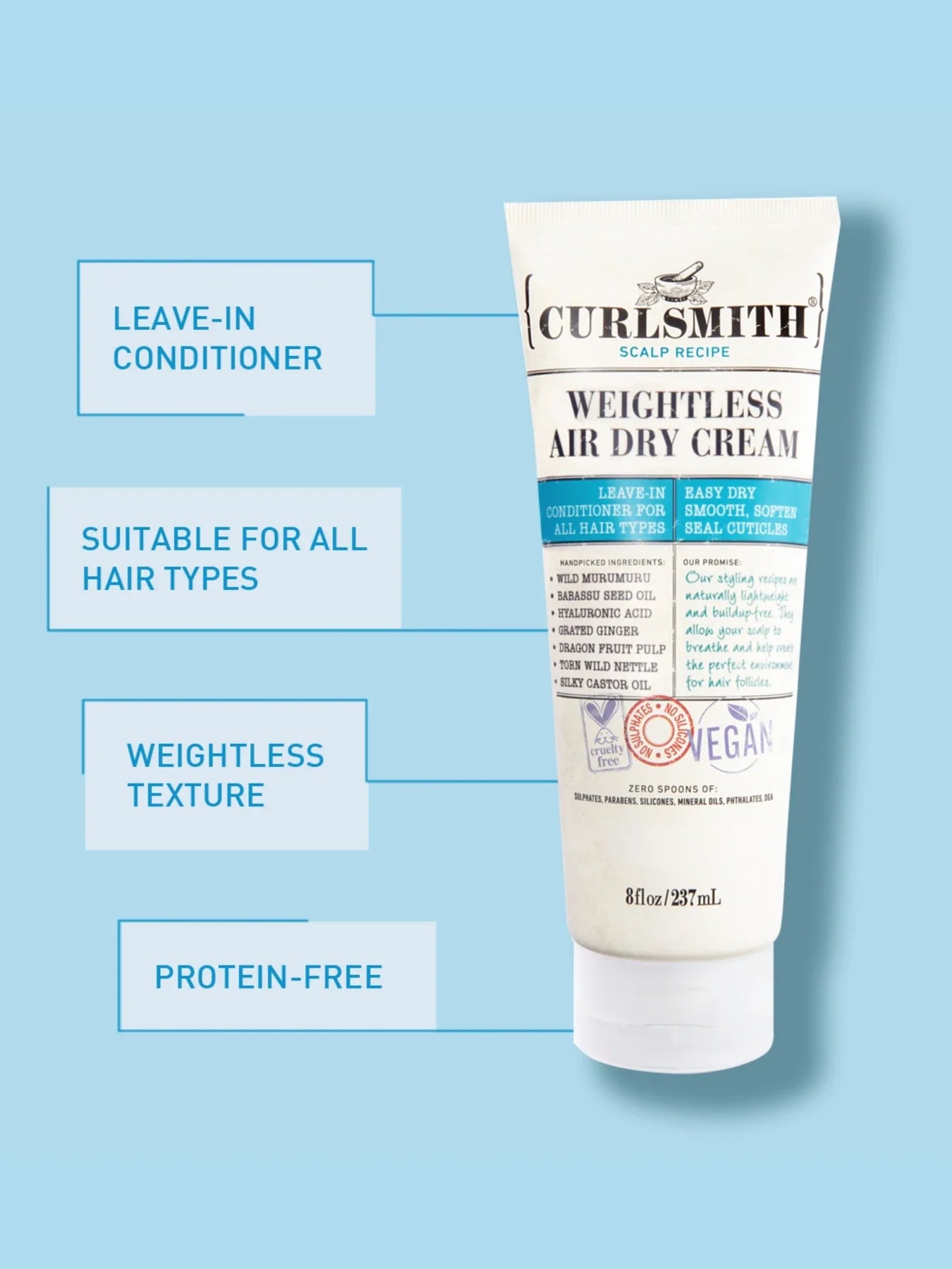 Curlsmith Weightless Air Dry Cream 237ml (FULL SIZE)