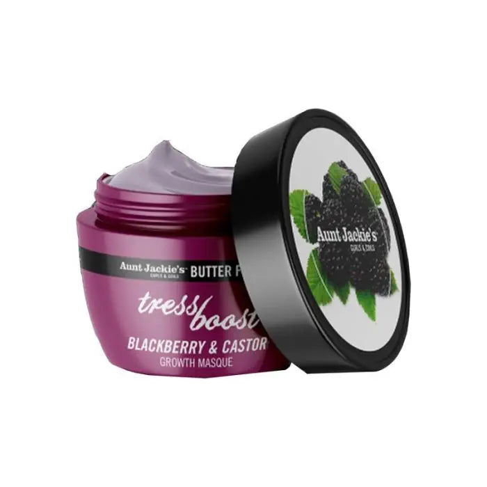 Aunt Jackie’s Tress Boost Blackberry &amp; Castor Hair Growth Masque 237ml (FULL-SIZE)